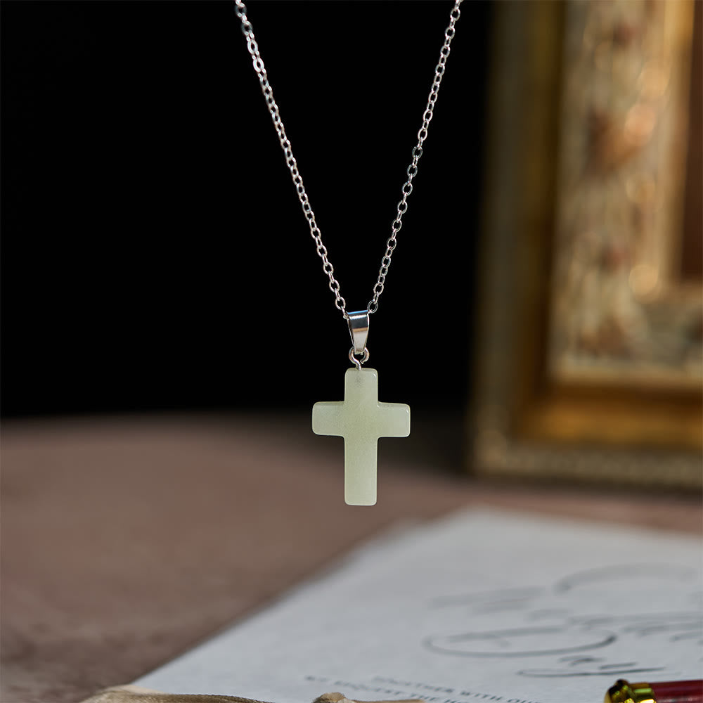 Christianartworkshop Glow-in-the-Dark Cross Necklace with Friendship Message Card: Embody His Gentle Grace - image 4