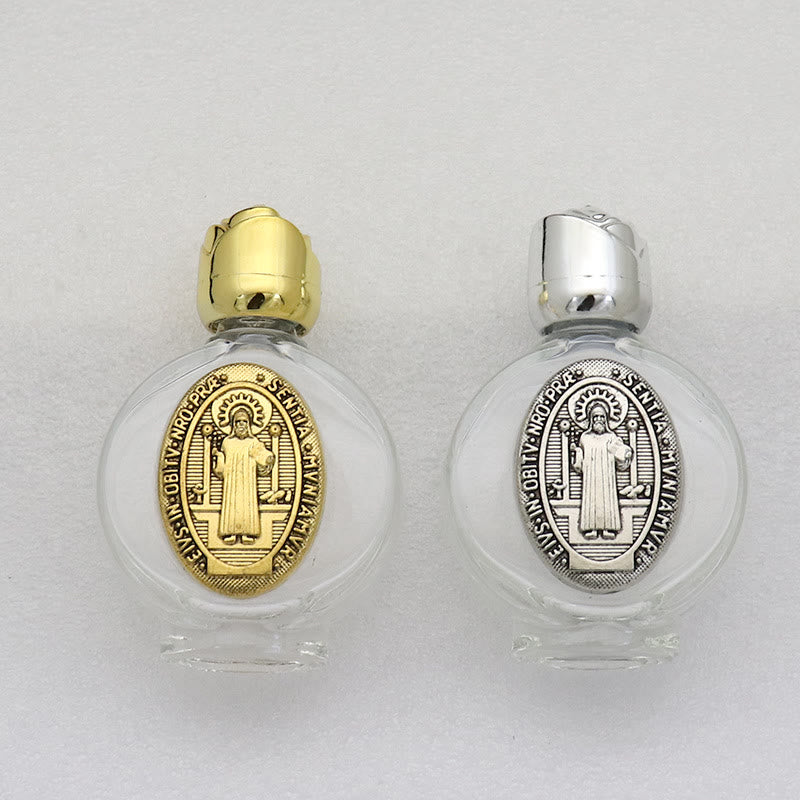 Christianartworkshop Embossed Sacred Icon Holy Water Bottle: Carry His Care in Spiritual Moments - image 0