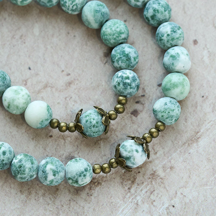 Christianartworkshop Natural Matte Sandstone Faith Rosary with Bronze Crucifix & Our Lady - image 8