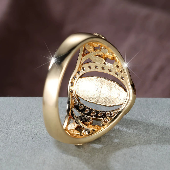 Christianartworkshop Our Lady Ring with Encircled Zircons & Floral Accents: Embody Her Tender Grace - image 3