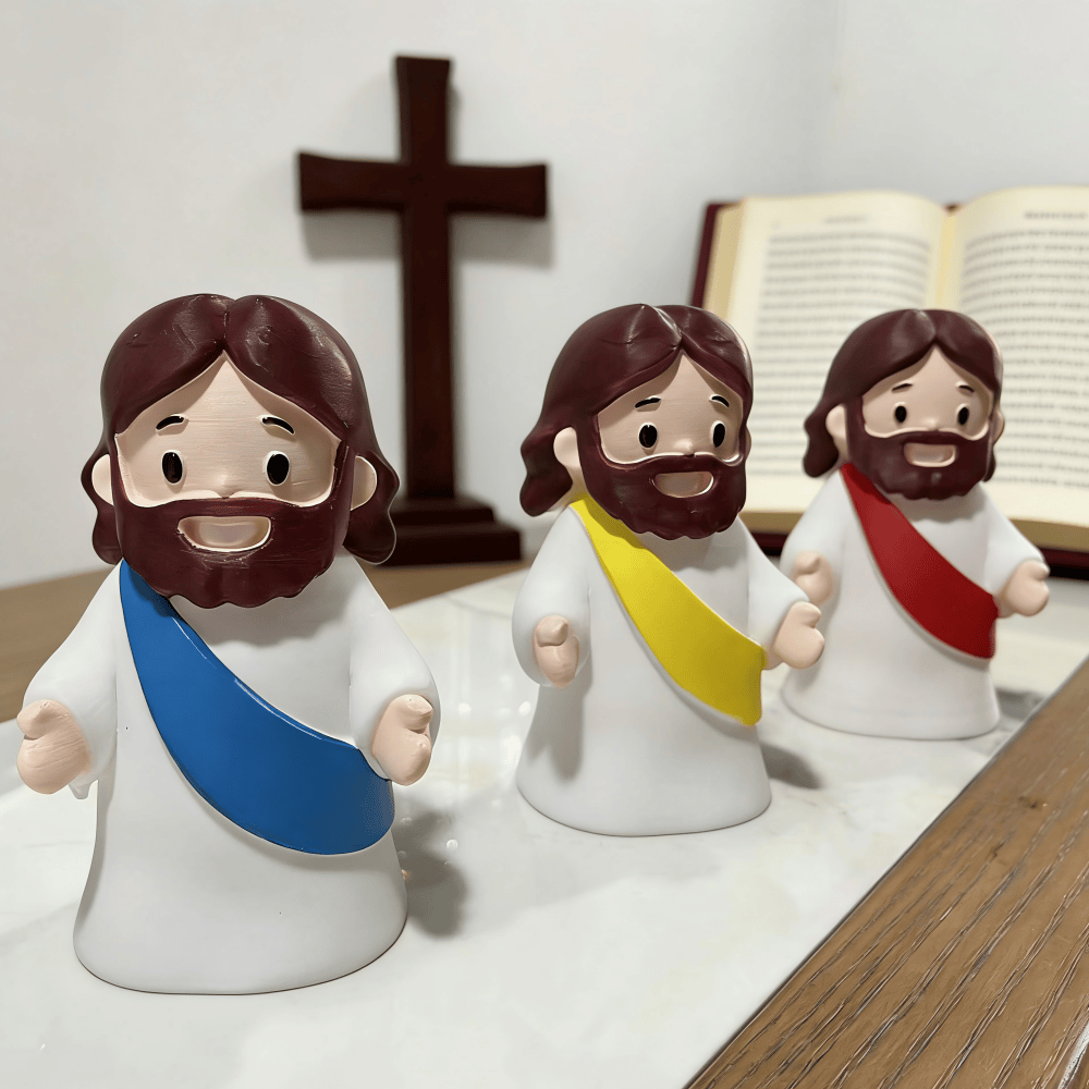 Christianartworkshop Glowing Silicone Jesus Desktop Ornament: Embody His Gentle Love for Kids - image 0
