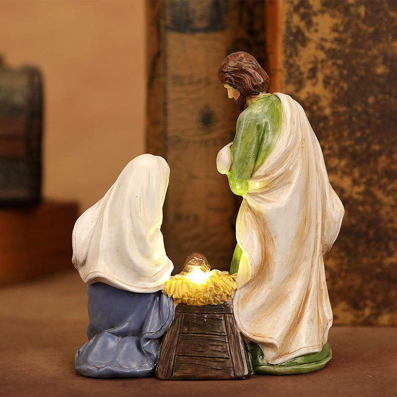 Christianartworkshop Holy Family Light Desktop Ornament: Stylish Reminder of His Tender Birth - image 1