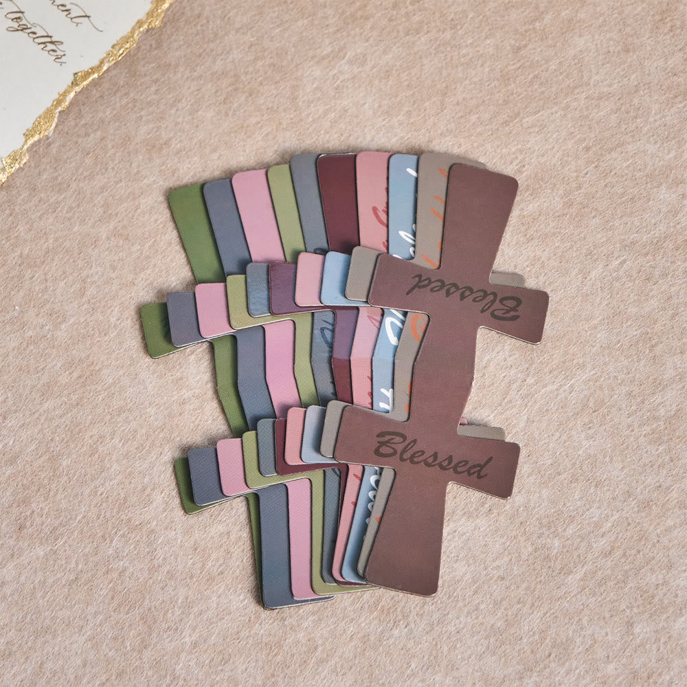 ChristianartworkshopFloral Cross Magnetic Bookmarks with Scripture Phrases: Embody His Encouraging Truth - C(16PC) - image 6