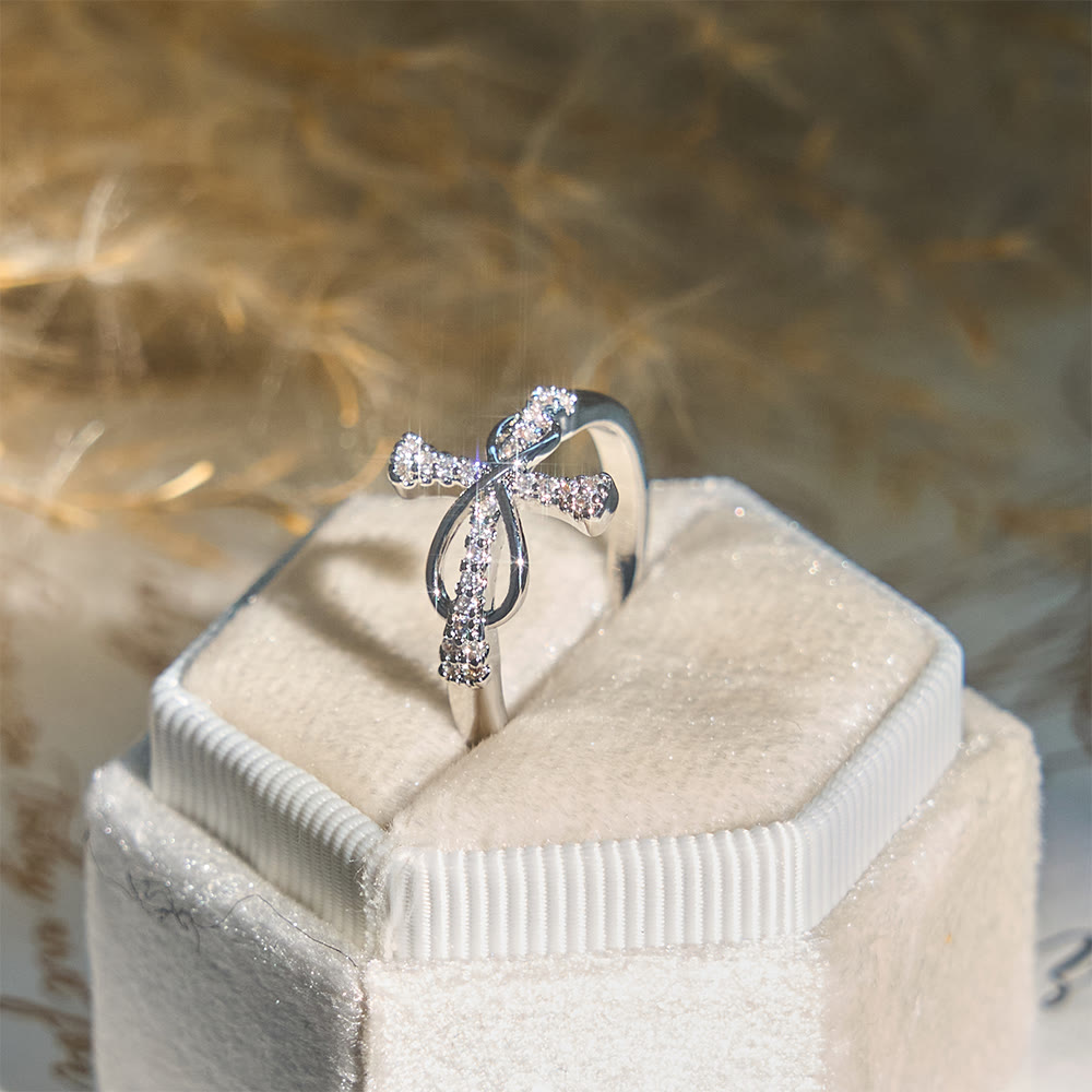 FREE Today: Golden/Silver Mobius Cross Ring: Carry His Grace in Daily Wear - Silver - US 11 - image 3