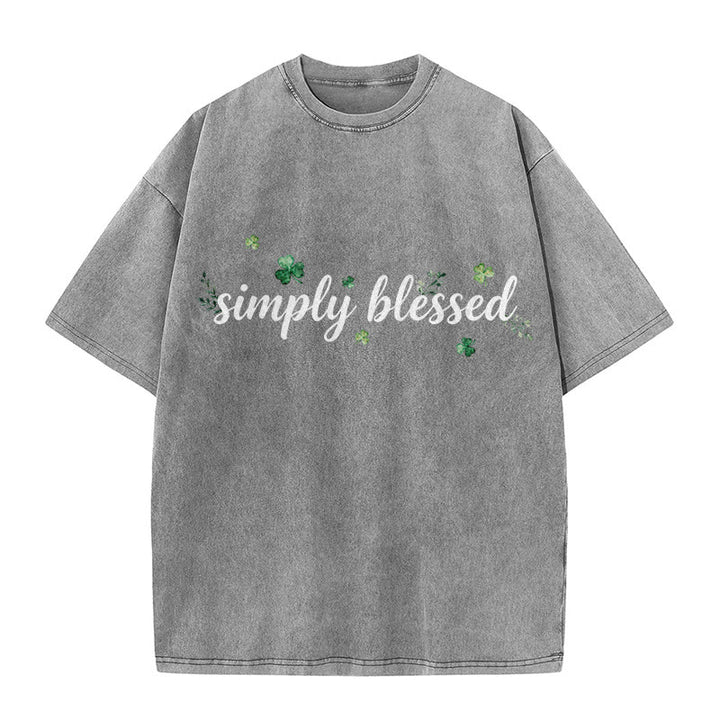 Christianartworkshop Not Lucky Simply Blessed Psalm 34:8 Unisex Washed T-Shirt - image 26
