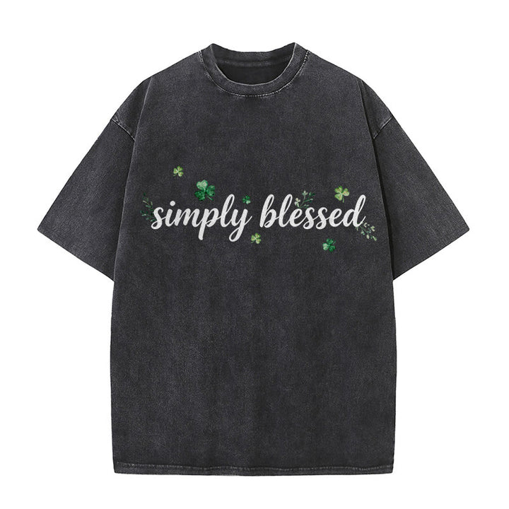 Christianartworkshop Not Lucky Simply Blessed Psalm 34:8 Unisex Washed T-Shirt - image 22