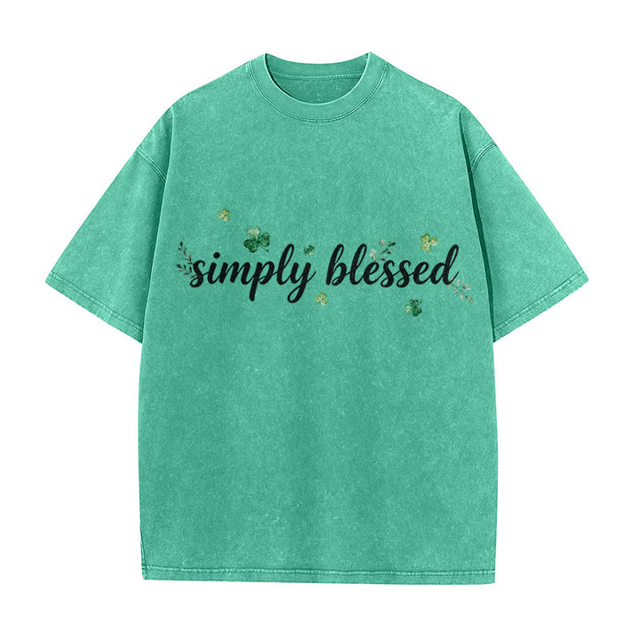 Christianartworkshop Not Lucky Simply Blessed Psalm 34:8 Unisex Washed T-Shirt - image 8