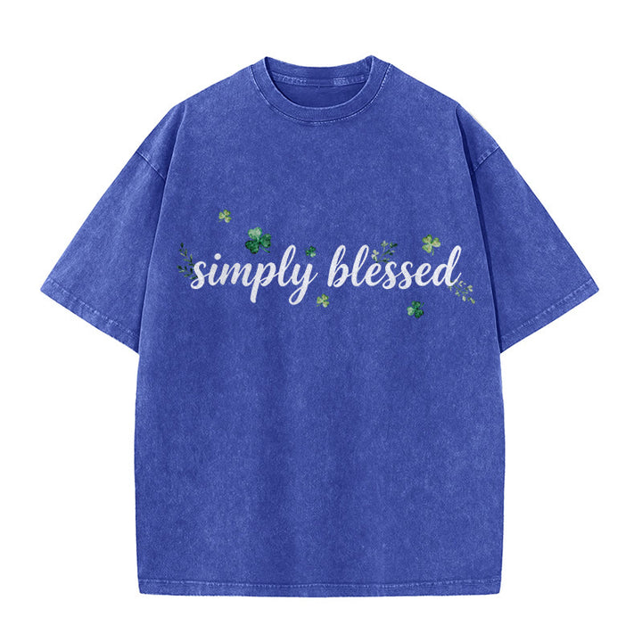 Christianartworkshop Not Lucky Simply Blessed Psalm 34:8 Unisex Washed T-Shirt - image 18