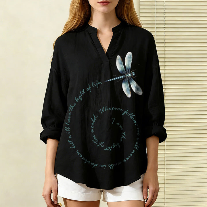 Christianartworkshop Eternal Light Dragonfly Women's Blouse – Walk in Faith and Grace - image 8