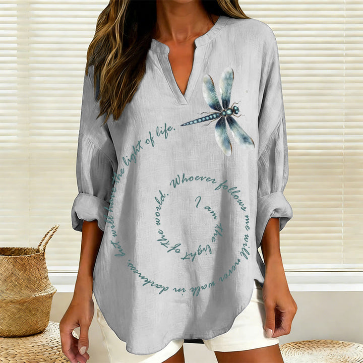 Christianartworkshop Eternal Light Dragonfly Women's Blouse – Walk in Faith and Grace - image 11