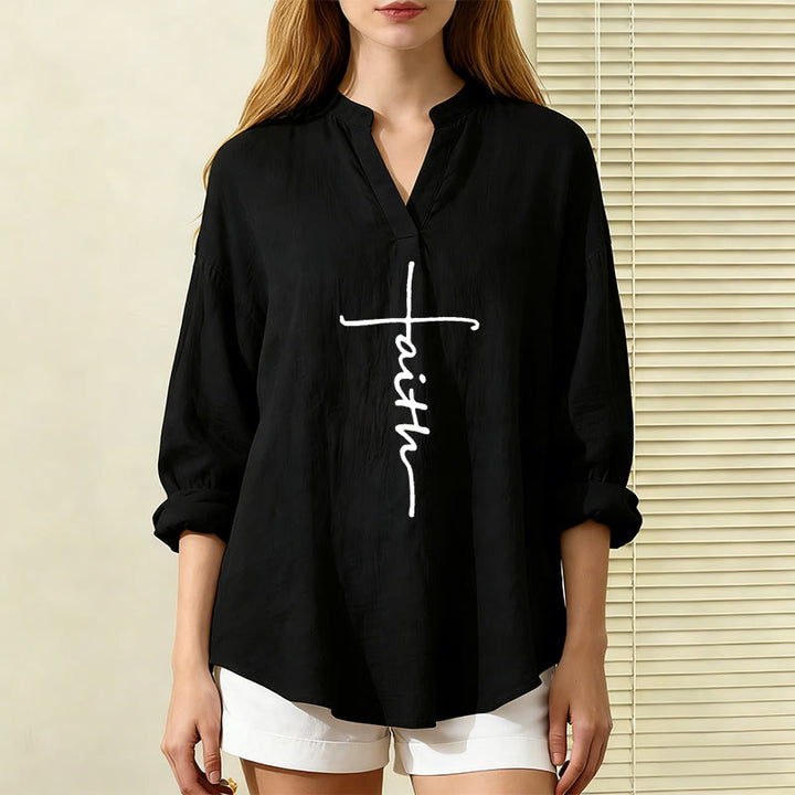 Christianartworkshop Eternal Light Cross Women's Blouse – Embrace Faith and Grace - image 14