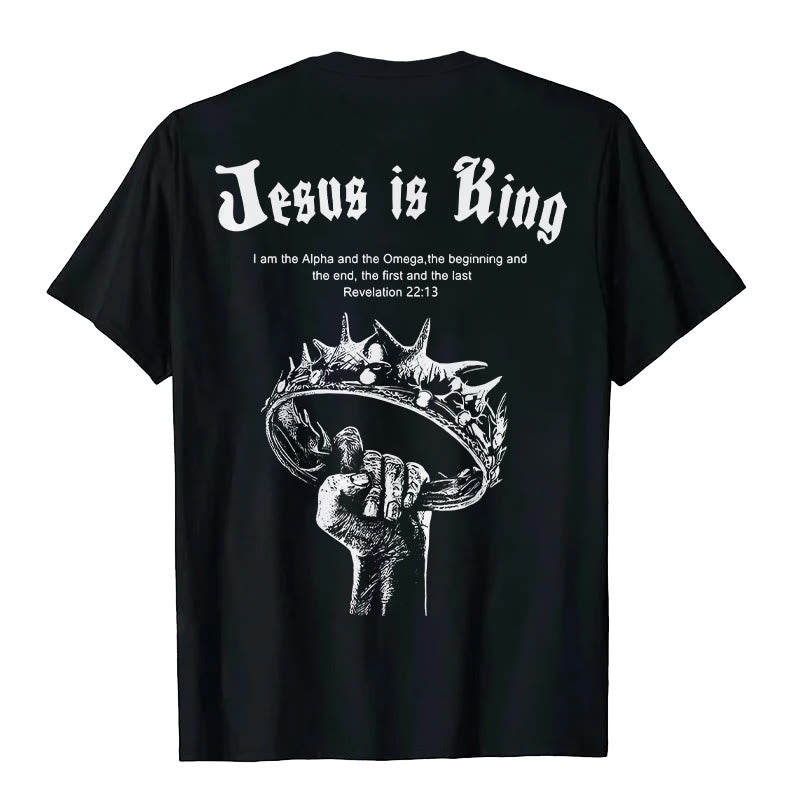 Christianartworkshop Jesus is King T-shirt - Black - 2XL - image 1