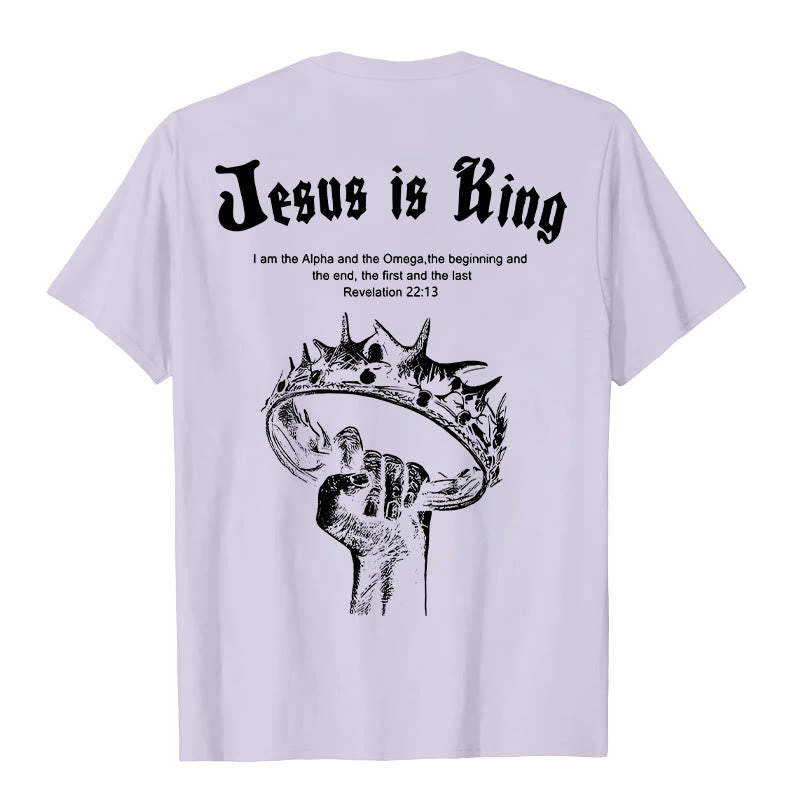 Christianartworkshop Jesus is King T-shirt - Purple - 2XL - image 6