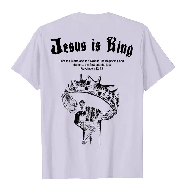 Christianartworkshop Jesus is King T-shirt - Purple - 2XL - image 6