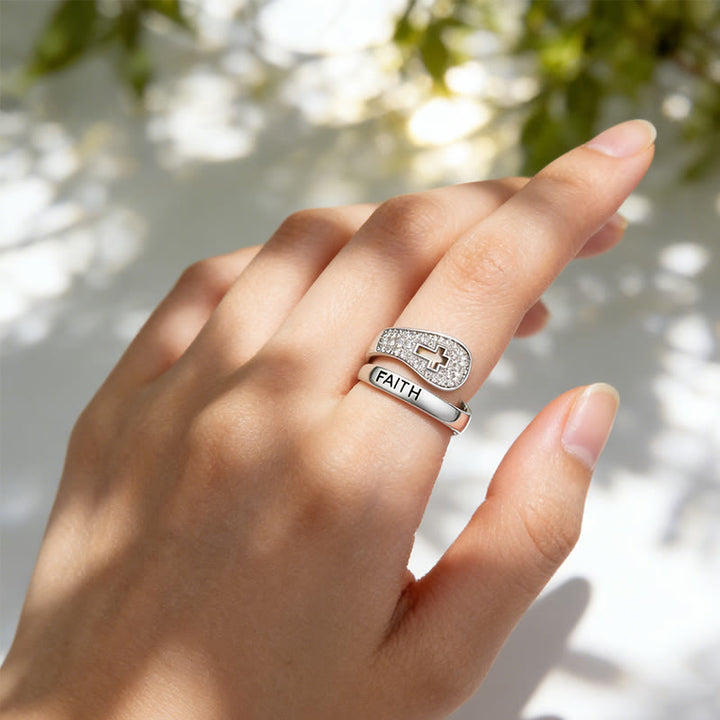Christianartworkshop Faith & Cross Layered Ring: Embody His Unchanging Presence - image 2