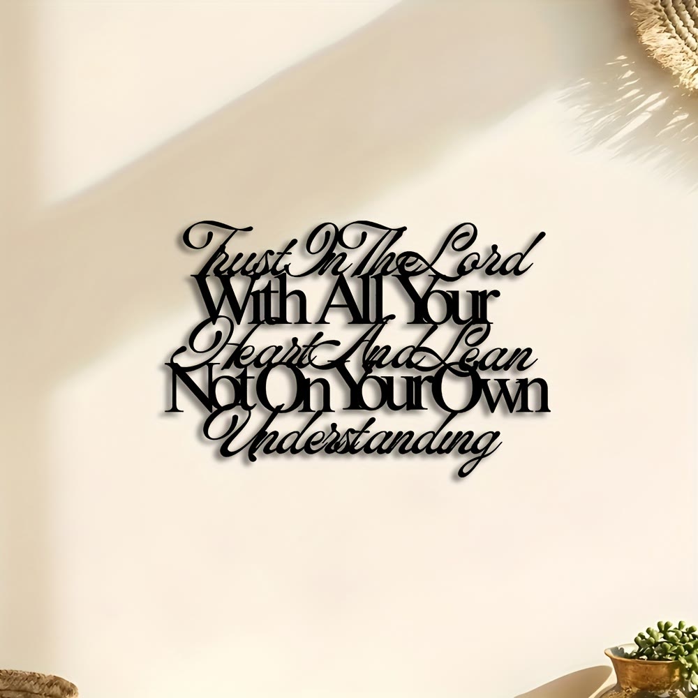Christianartworkshop Trust In The Lord Proverbs 3:5 Metal Wall Decor: Embody His Guiding Wisdom - image 1