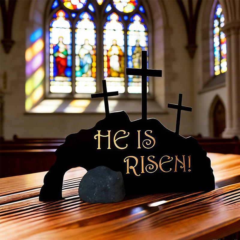 Christianartworkshop He Is Risen Resurrection Desktop Ornament: Embody His Victory Over Death - image 3