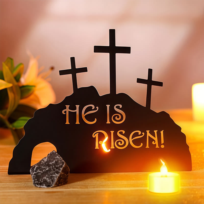 Christianartworkshop He Is Risen Resurrection Desktop Ornament: Embody His Victory Over Death - image 5