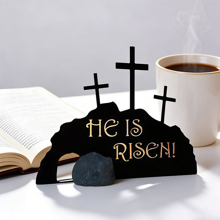 Christianartworkshop He Is Risen Resurrection Desktop Ornament: Embody His Victory Over Death - image 4