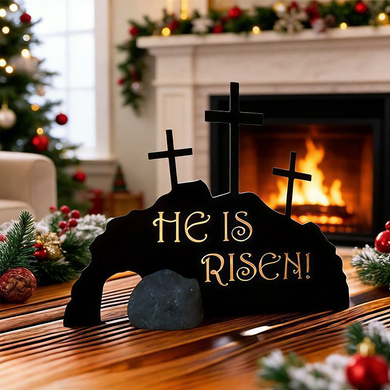 Christianartworkshop He Is Risen Resurrection Desktop Ornament: Embody His Victory Over Death - image 2