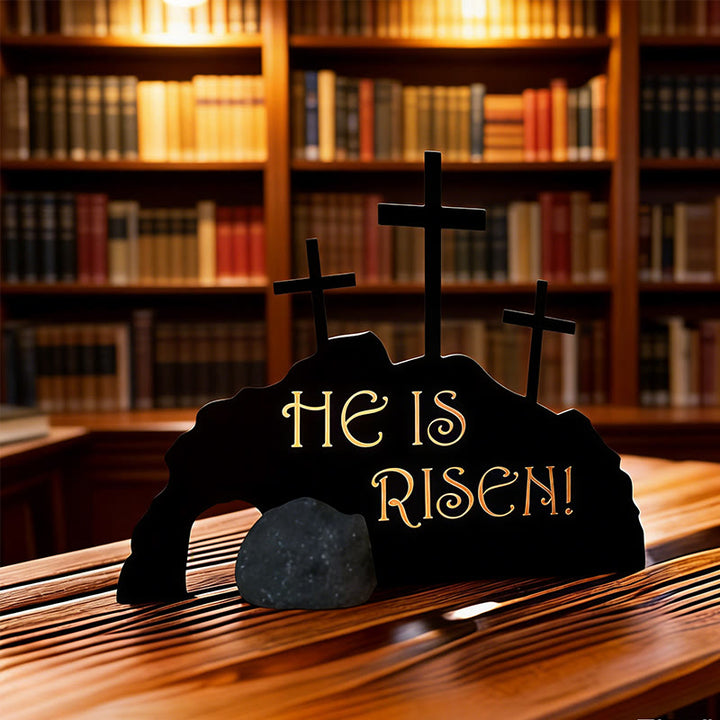 FREE Today: He Is Risen Resurrection Desktop Ornament: Embody His Victory Over Death - image 1