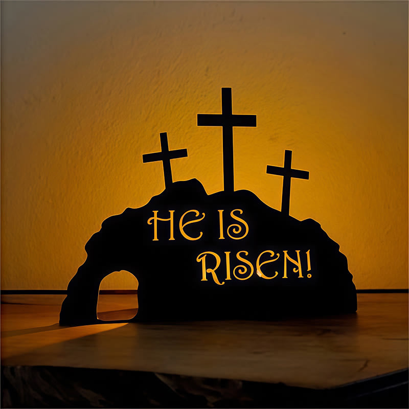 FREE Today: He Is Risen Resurrection Desktop Ornament: Embody His Victory Over Death - He is Risen(No Light) - image 0