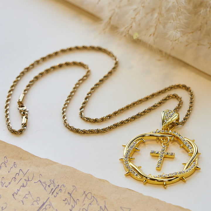 Christianartworkshop Thorn Crown & Cross Pendant: Faith & Grace Reminder for Daily Wear - image 8