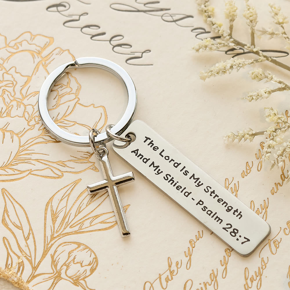 Christianartworkshop Engraved Bible Verse Keychain with Cross Charm: Carry Jesus’ Promises Wherever You Go - image 9