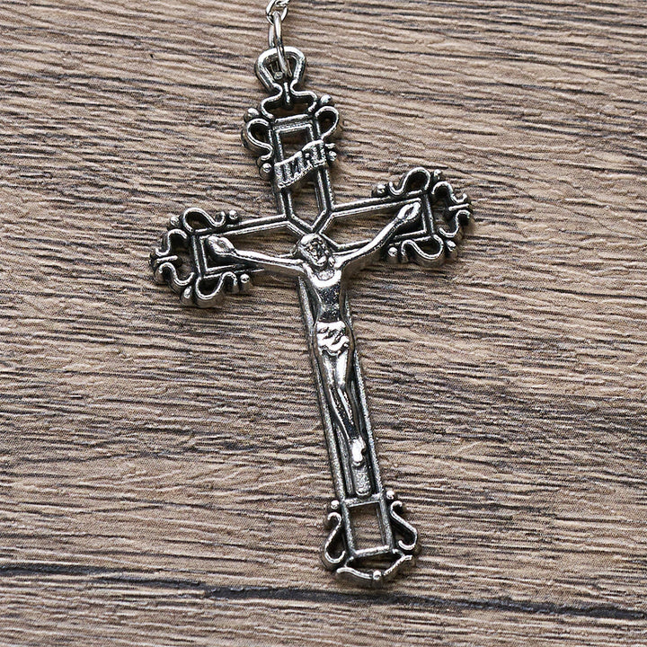 Christianartworkshop Blue-Purple Glass Bead Our Lady Rosary: Embody Sacred Love and Serene Devotion - image 8