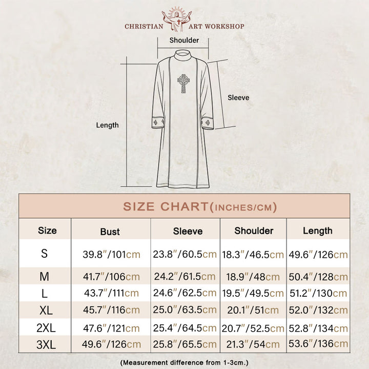 Christianartworkshop Multi - Style White Clergy Robes: Ideal for Church Worship & Rituals - image 1