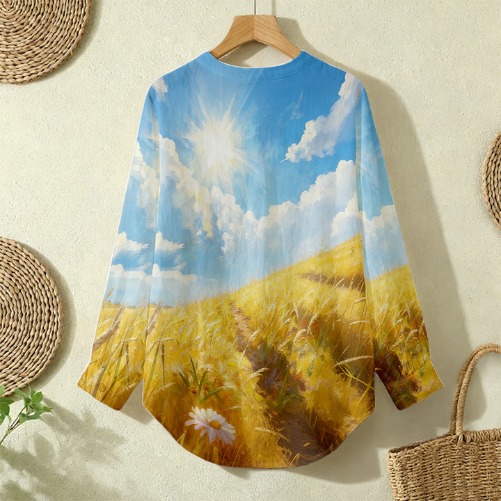 Christianartworkshop Good Shepherd Flock & Cross Women’s Blouse: Embody Faith and Gentle Devotion - image 3