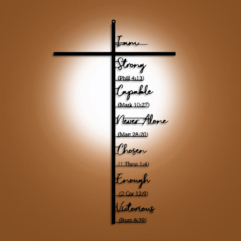 Christianartworkshop Biblical Verse Cross Metal Wall Decor: Daily Faith Reminder - image 0