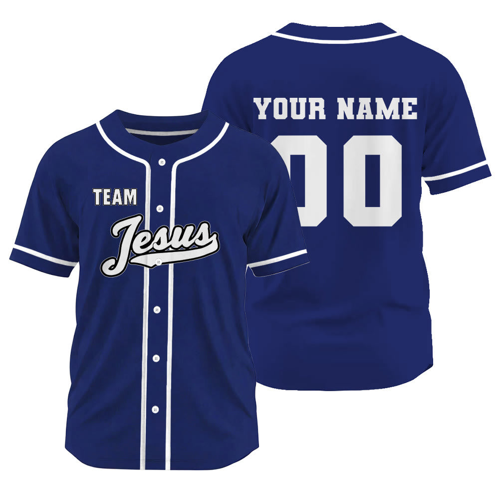 Christianartworkshop Retro Team Jesus Athletic Faith Unity Custom Baseball Jersey - Navy Blue - 3XL - Name & Number Customized - image 14