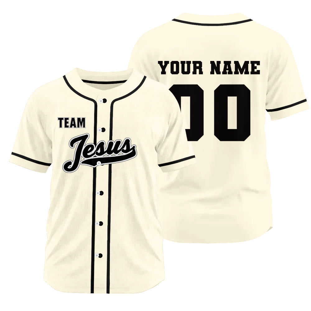 Christianartworkshop Retro Team Jesus Athletic Faith Unity Custom Baseball Jersey - Apricot - 3XL - Name & Number Customized - image 11
