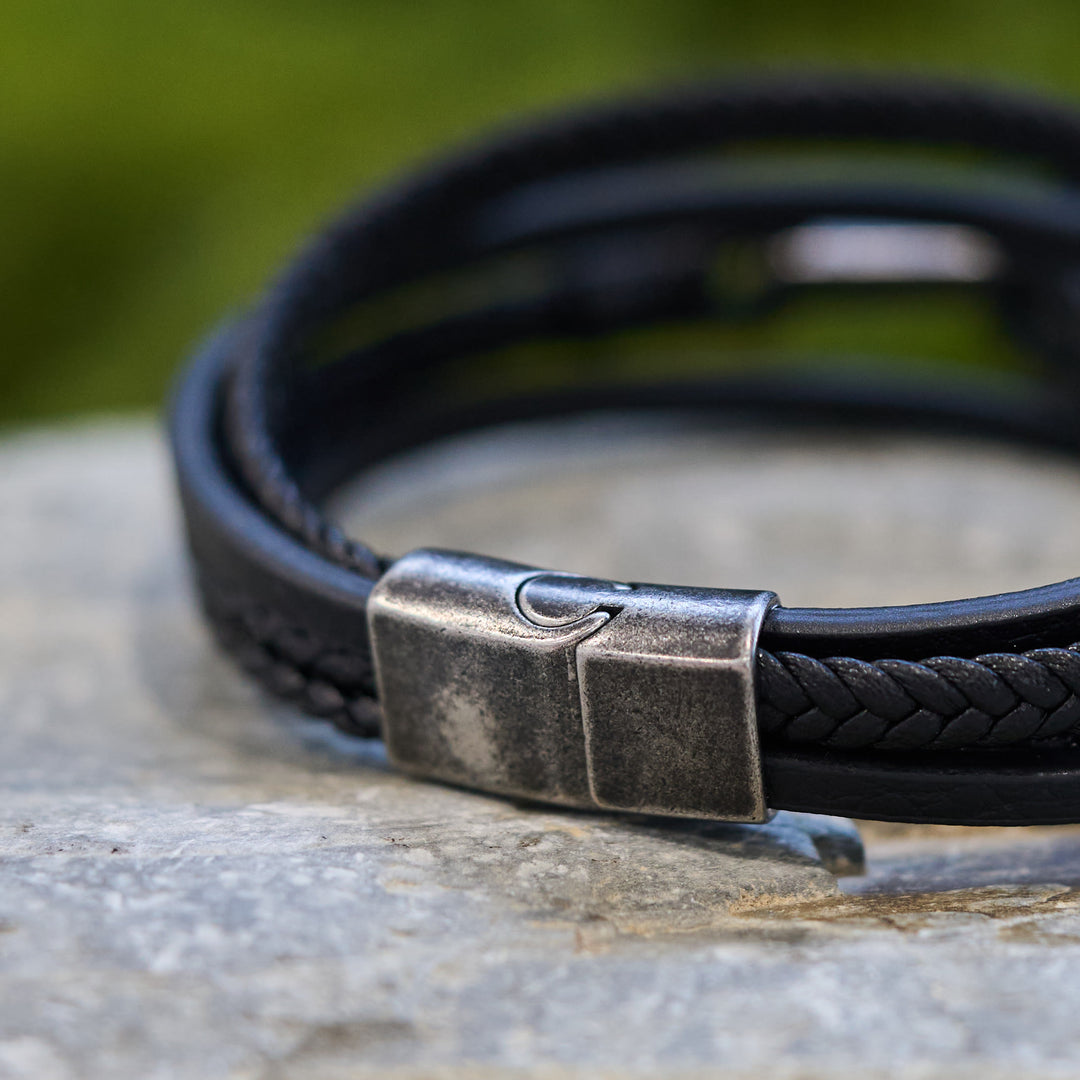 FREE Today: Tri - Color Stainless Steel Cross & Braided Leather Fashion Bracelet - image 25