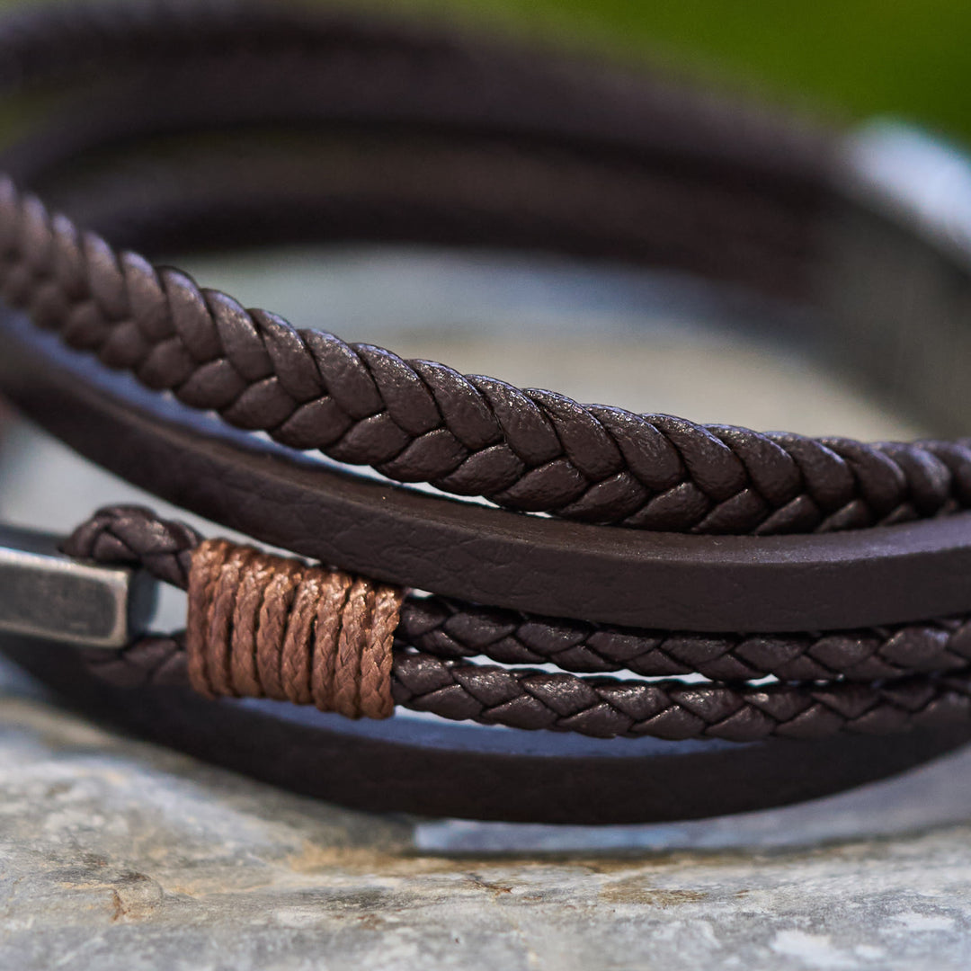 Christianartworkshop Tri - Color Stainless Steel Cross & Braided Leather Fashion Bracelet - image 29