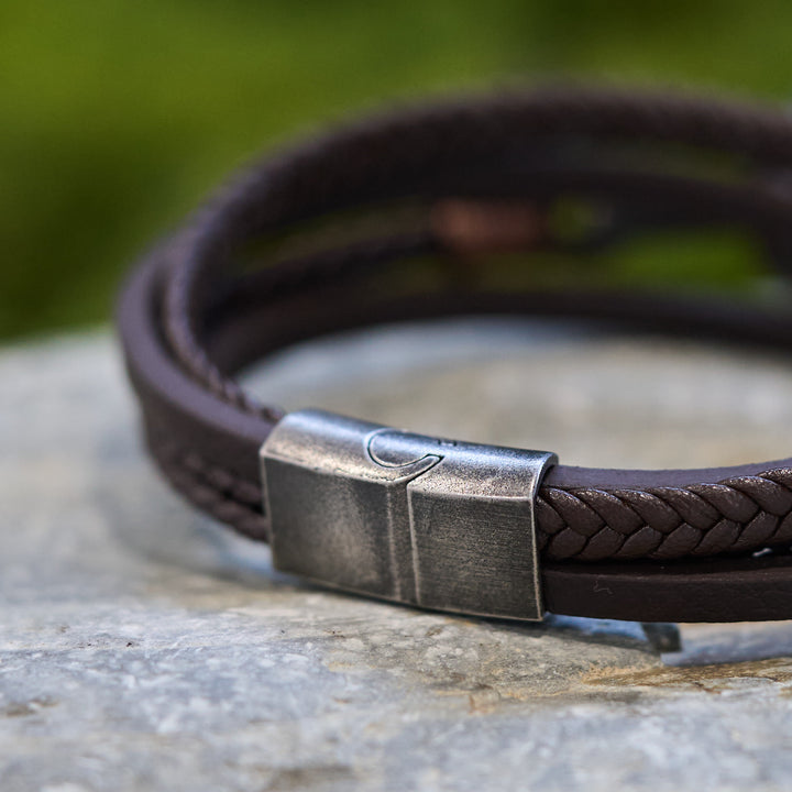 Christianartworkshop Tri - Color Stainless Steel Cross & Braided Leather Fashion Bracelet - image 30