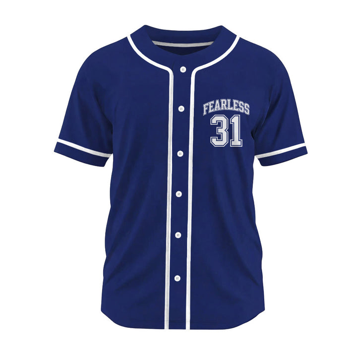 Christianartworkshop Retro Athletic Proverbs 31 Fearless Graphic Unisex Baseball Jersey - image 5