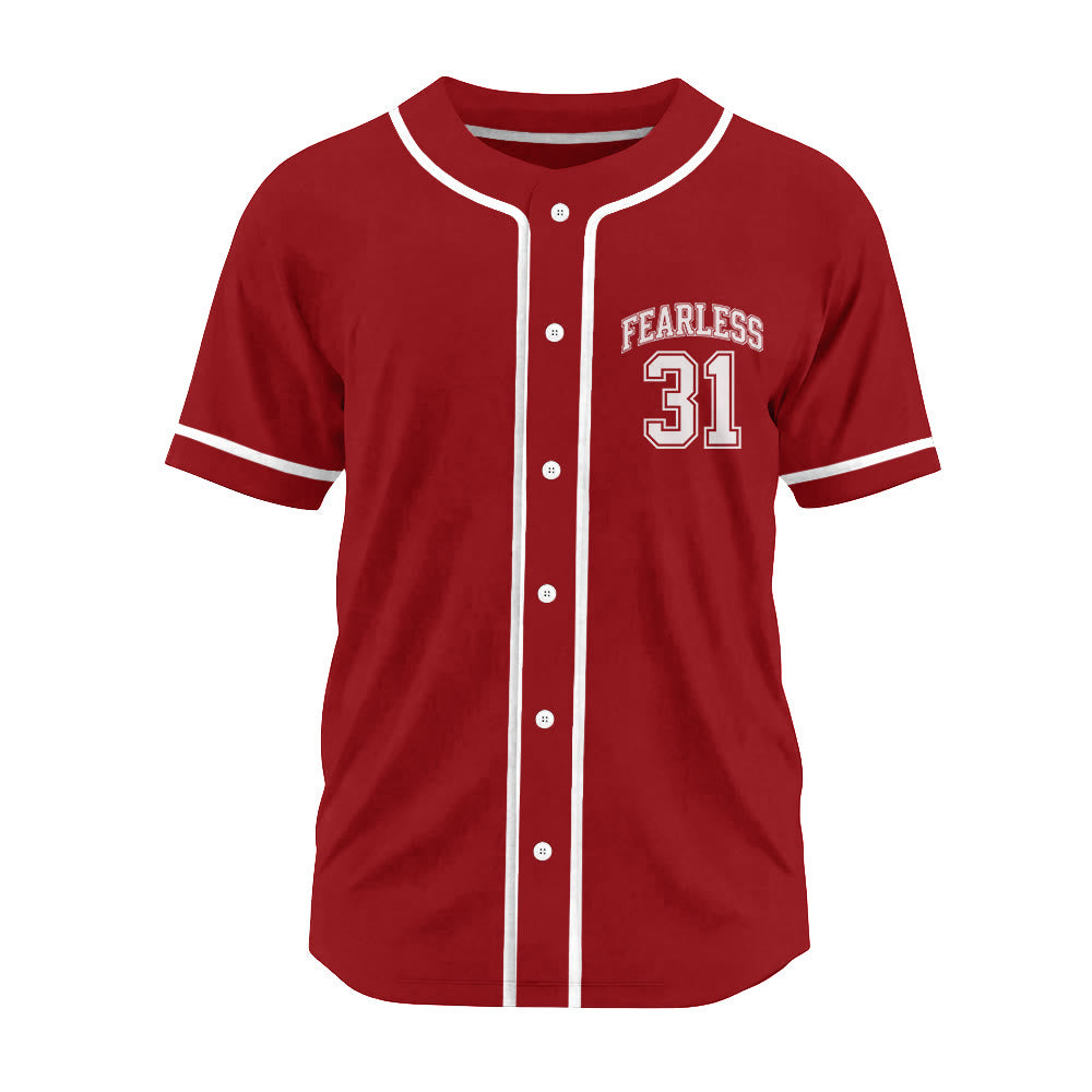 Christianartworkshop Retro Athletic Proverbs 31 Fearless Graphic Unisex Baseball Jersey - image 9