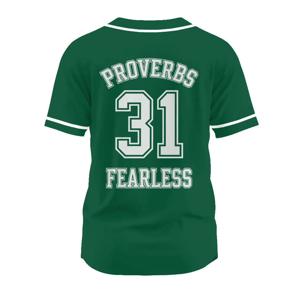 Christianartworkshop Retro Athletic Proverbs 31 Fearless Graphic Unisex Baseball Jersey - image 19
