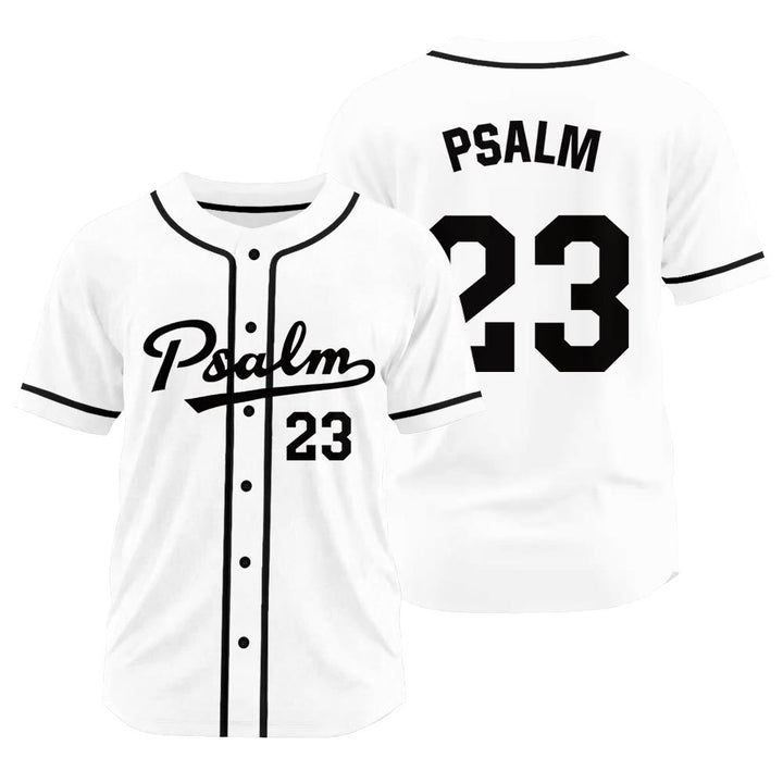 Christianartworkshop Athletic Style Psalm 23 Faith Statement Unisex Baseball Jersey - White - 3XL - image 14