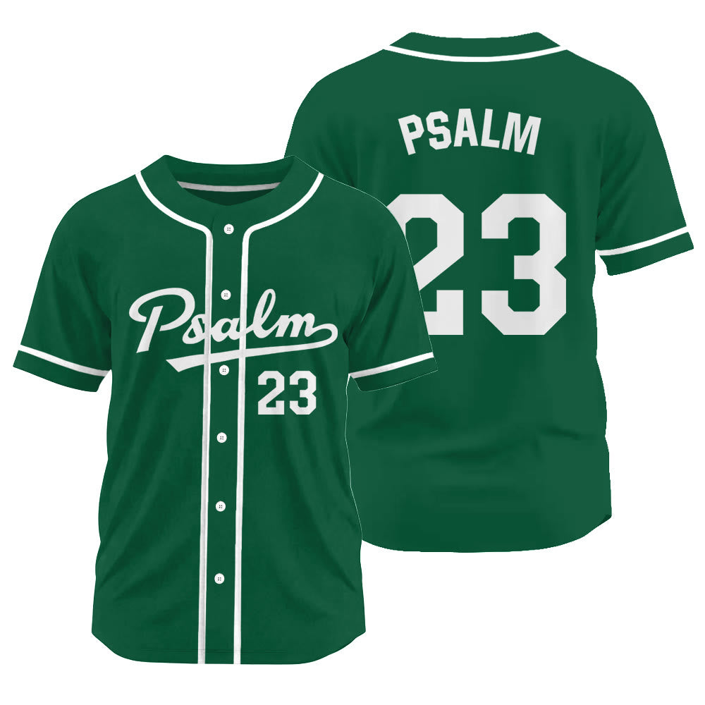 Christianartworkshop Athletic Style Psalm 23 Faith Statement Unisex Baseball Jersey - Green - 3XL - image 17