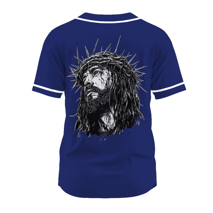Christianartworkshop Jesus Christ Faith Statement Unisex Baseball Jersey with Crown of Thorns Portrait - image 19
