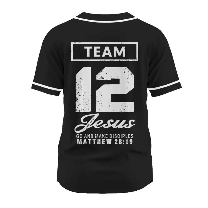 Christianartworkshop Matthew 28:19 Team Jesus Go and Make Disciples Unisex Baseball Jersey - image 13