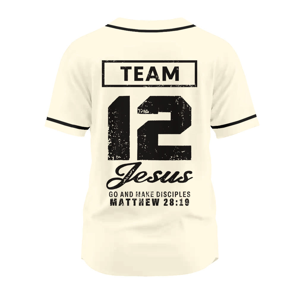 Christianartworkshop Matthew 28:19 Team Jesus Go and Make Disciples Unisex Baseball Jersey - image 19