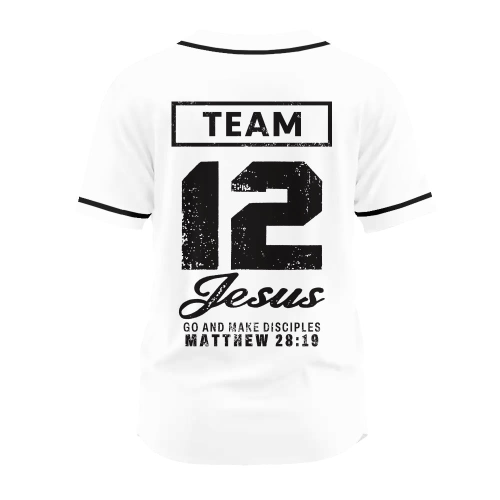 Christianartworkshop Matthew 28:19 Team Jesus Go and Make Disciples Unisex Baseball Jersey - image 10