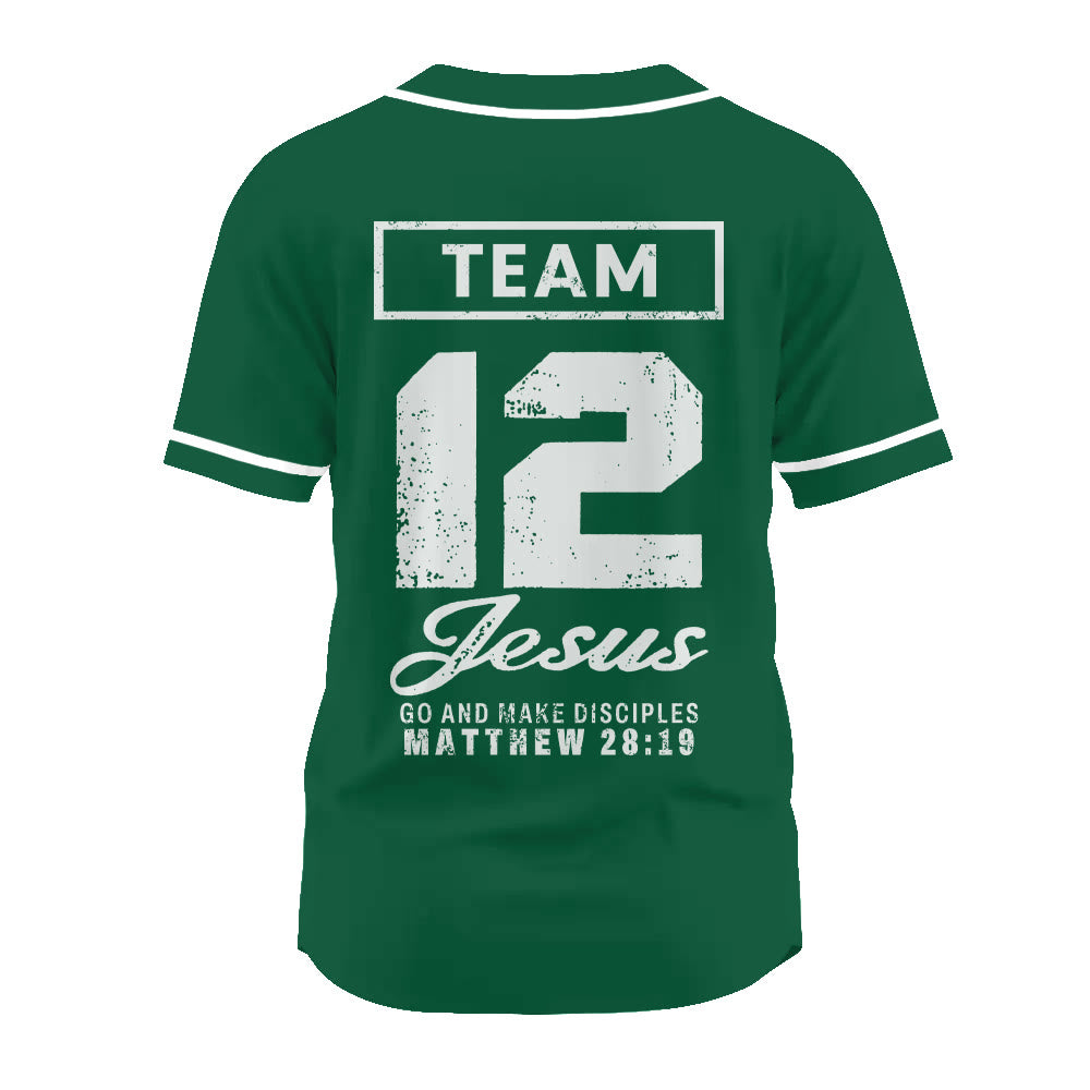 Christianartworkshop Matthew 28:19 Team Jesus Go and Make Disciples Unisex Baseball Jersey - image 22
