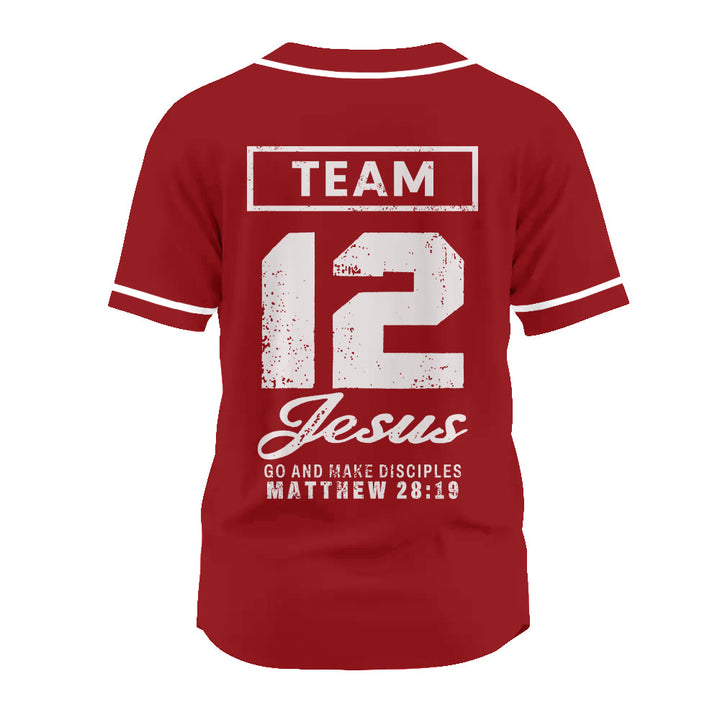 Christianartworkshop Matthew 28:19 Team Jesus Go and Make Disciples Unisex Baseball Jersey - image 16