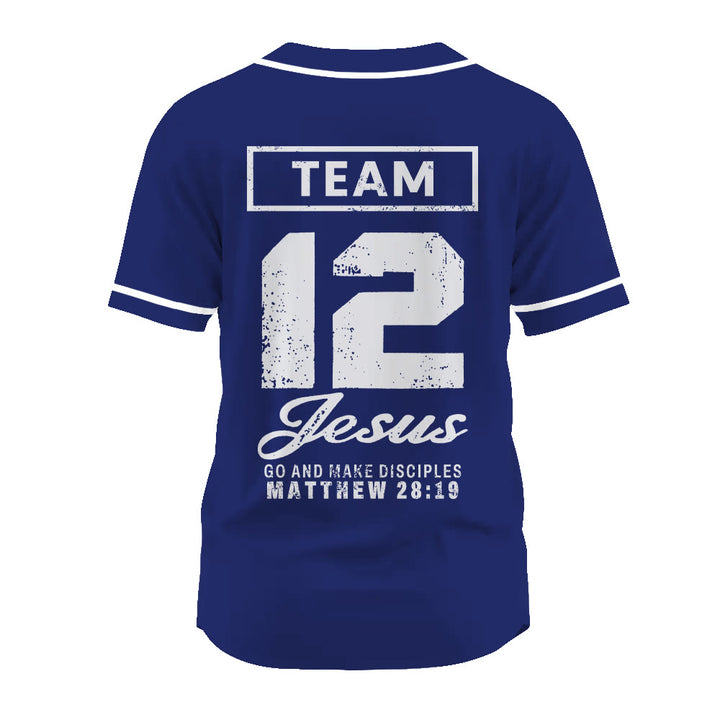 Christianartworkshop Matthew 28:19 Team Jesus Go and Make Disciples Unisex Baseball Jersey - image 6