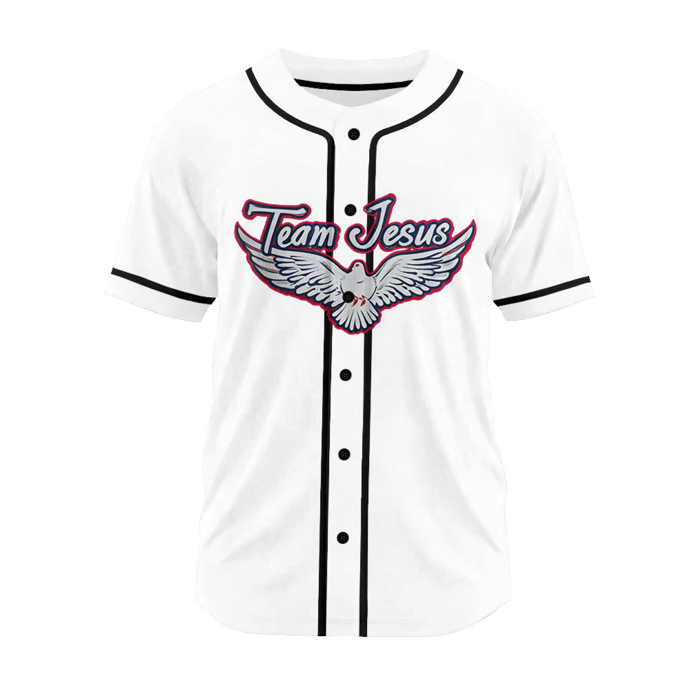 Christianartworkshop Team Jesus Dove of the Holy Spirit Unisex Baseball Jersey - image 13